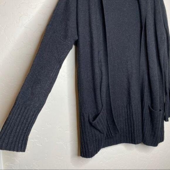 Talula Aritzia Black Cashmere Blend Lenox Sweater Open Cardigan Medium - Picture 2 of 7